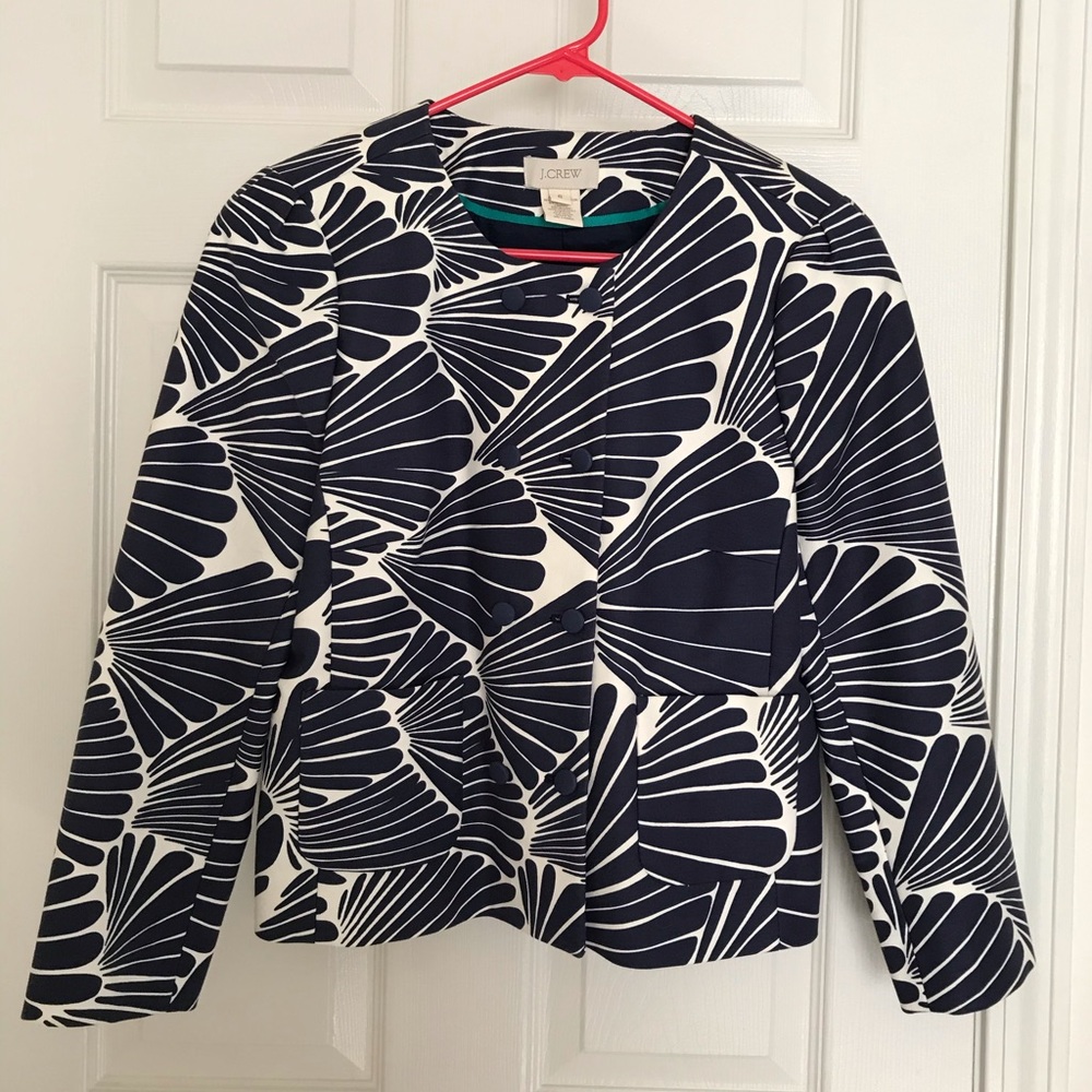 J.Crew Fanfare Cotton Double Breasted Jacket sz 6